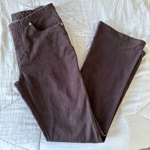 VTG Express Jeans Brown Cotton Bootcut No Belt Loops